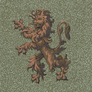 Papier peint médiéval - Lions Seilhant