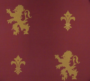 Papier peint médiéval Lions et lys